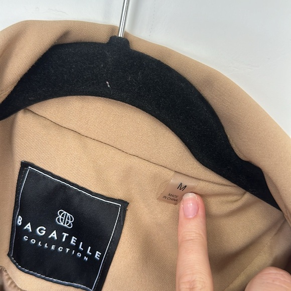 Bagatelle Collection Sand Lined Double Breasted Coat Vest M - Picture 3 of 7